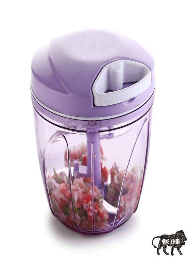 Unlock Handy and Compact Vegetable Chopper with 5 Blades for effortlessly Chopping Vegetables and Fruits(Assorted Color, 900ML) - Image 1